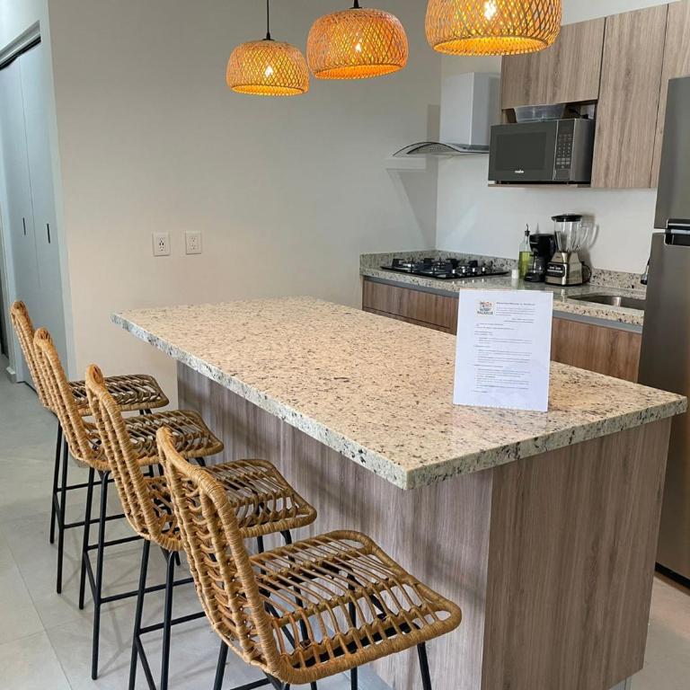 Mazablue depa en laguna con playas artificiales - Two-Bedroom Apartment with Resort View - 12