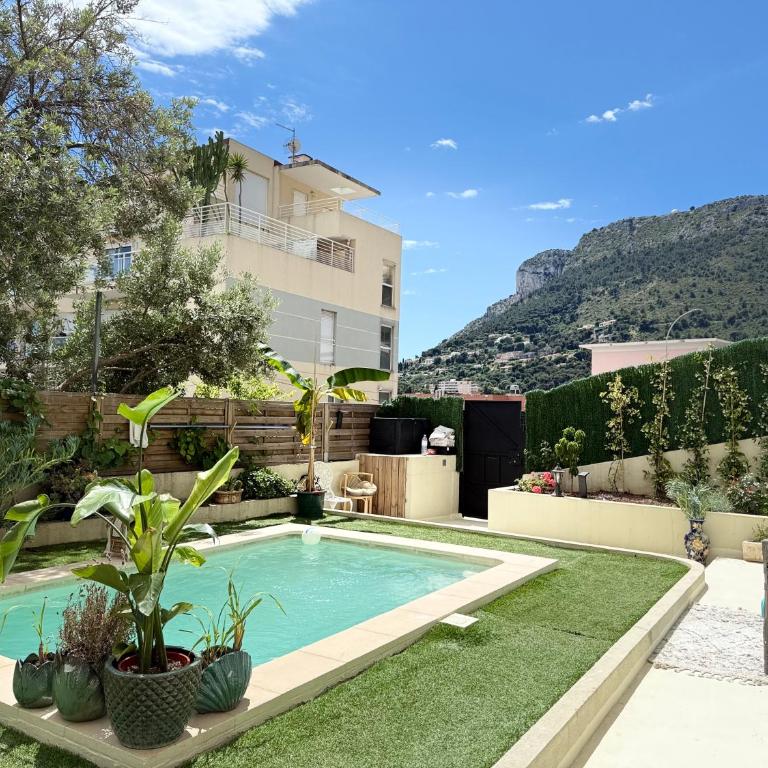 Monaco 2bdr luxury apartment, private garden&pool - Appartement 2 Chambres - Vue sur Mer - 1