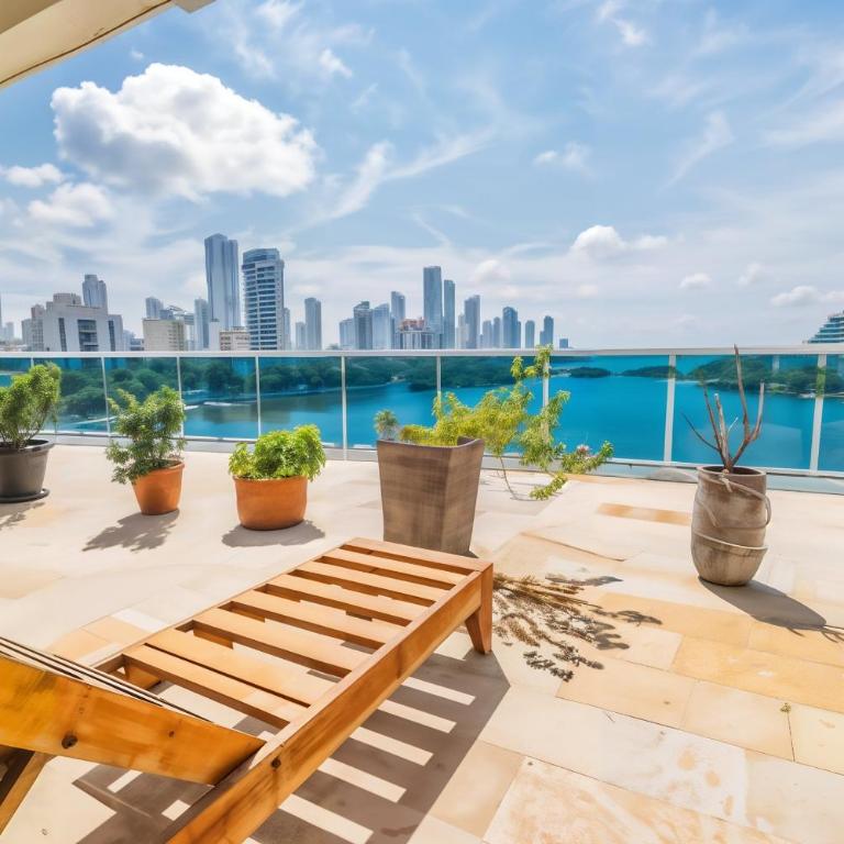 Un espacio sofisticado en medio de El Laguito Edificio Poseidon del Caribe - Apartamento de 2 dormitorios con balcón y vistas al mar - 4