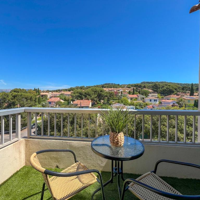 Studio Emeraude Proche Plage Clim Balcon Dernier Etage Parking - Saint Mandrier Sur Mer - Pin Rolland - Apartment mit Balkon - 7