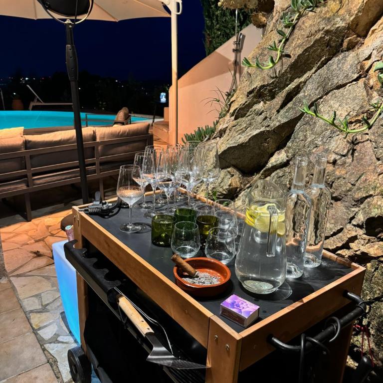 Villa la Roche Cannes, Meerblick, Salzwasserpool, Sauna - Villa avec Piscine Privée - 20