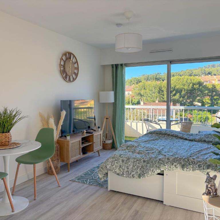 Studio Emeraude Proche Plage Clim Balcon Dernier Etage Parking - Saint Mandrier Sur Mer - Pin Rolland - Apartment mit Balkon - 1