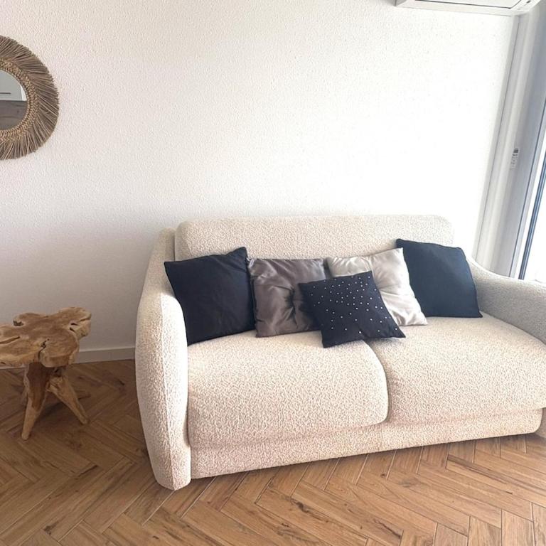 Couchant Cosy studio, terrasse couverte face à la mer, clim, parking, wifi - Apartment mit 1 Schlafzimmer, Balkon und Meerblick - 8