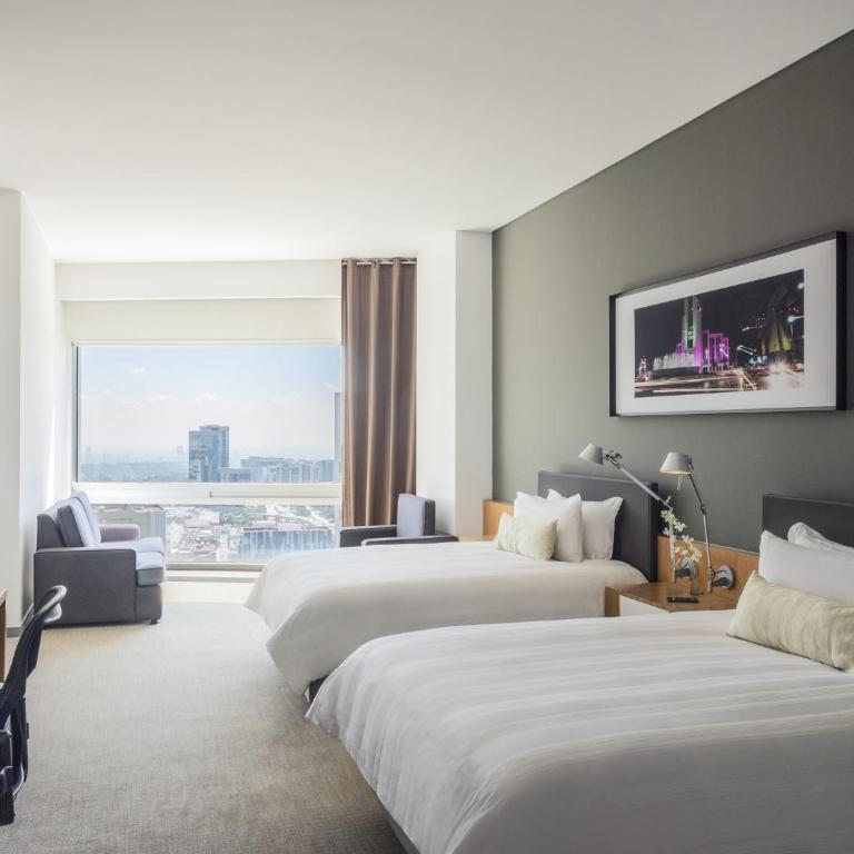 The Paragon Hotel Mexico Santa Fe By Accor - Habitación Clásica con 2 camas grandes y vistas - 7