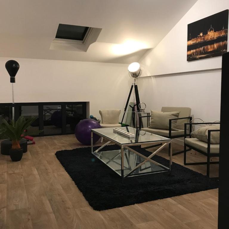 Loft 90m2 avec spa chauffé unique à Lyon - One-Bedroom House - 13
