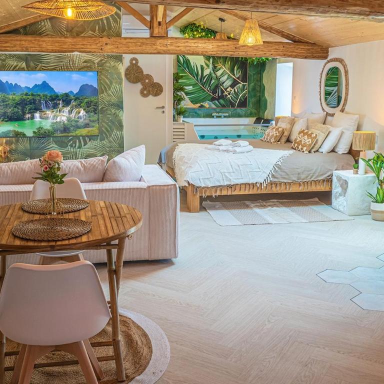 Loft & Spa Scandinave Romantique, King Size, TV 65 - One-Bedroom Apartment - 15