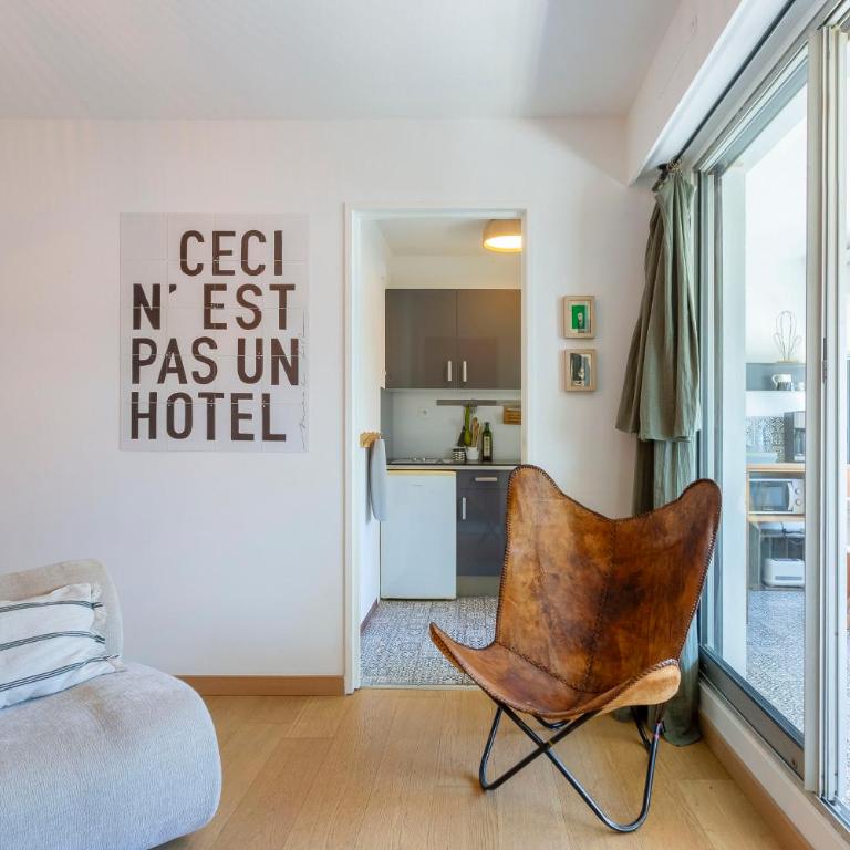 Chez Stéphanie De - Superbe studio design en centre ville avec piscine - Apartment mit 1 Schlafzimmer - 6