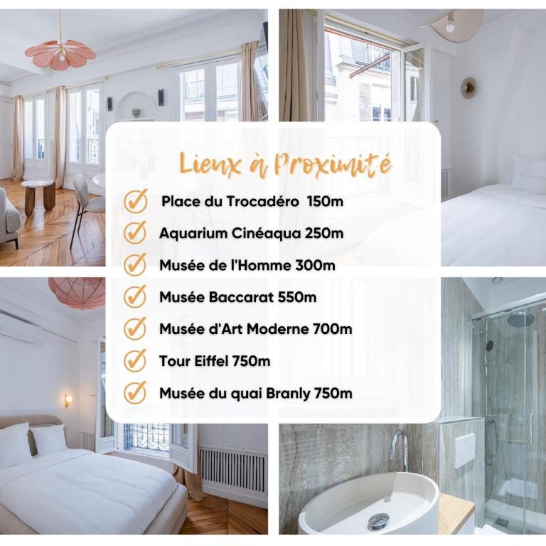 Le Trocadero - 5 minutes à pied de la Tour Eiffel - Place Trocadero - 5 personnes - Cadre Exceptionnel - Entièrement Climatisé - Appartement 2 Chambres - 46
