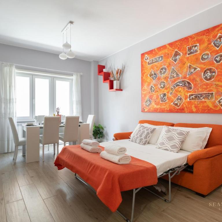 Sea View Rome Luxe Stay - 7 pax, 2 baths, 100mt from the sea, A-C, terrace - Appartamento con 2 Camere da Letto - 36