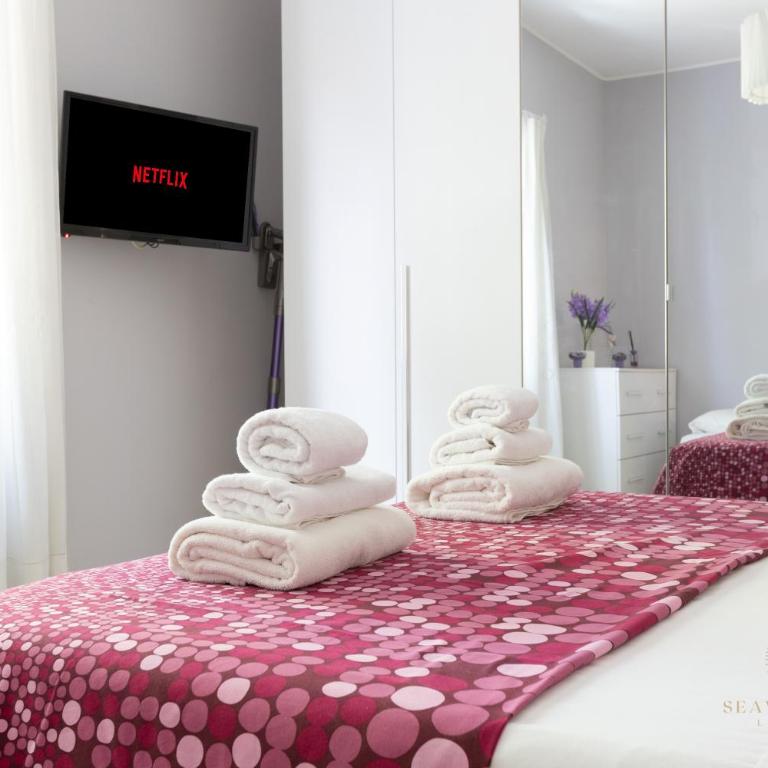 Sea View Rome Luxe Stay - 7 pax, 2 baths, 100mt from the sea, A-C, terrace - Appartamento con 2 Camere da Letto - 11
