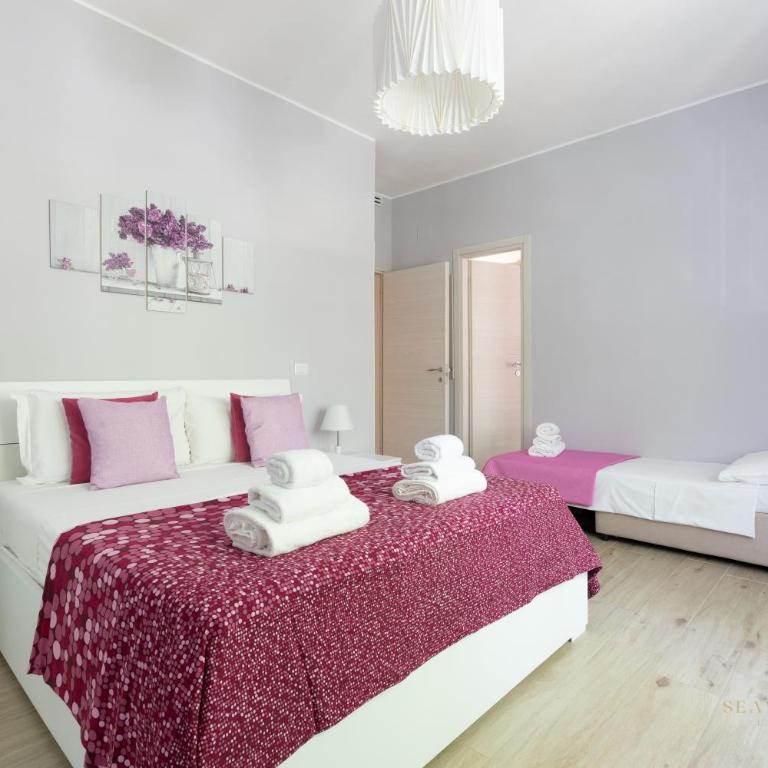 Sea View Rome Luxe Stay - 7 pax, 2 baths, 100mt from the sea, A-C, terrace - Appartamento con 2 Camere da Letto - 9