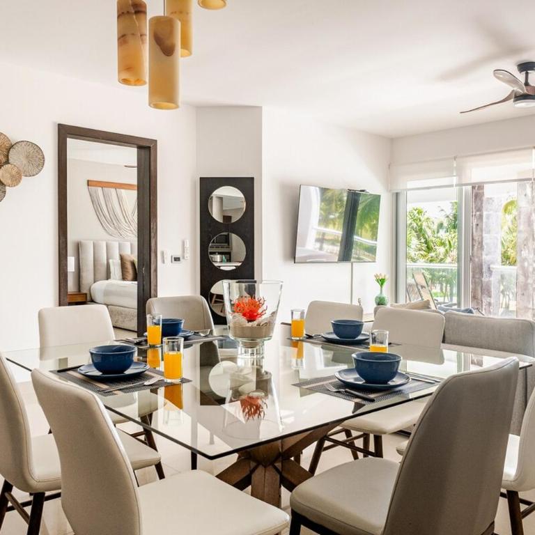 Condo beach front 2BR 3BATH Family BIG pool Jacuzzi Tenis Gym Spa - Apartamento de 2 dormitorios - 4