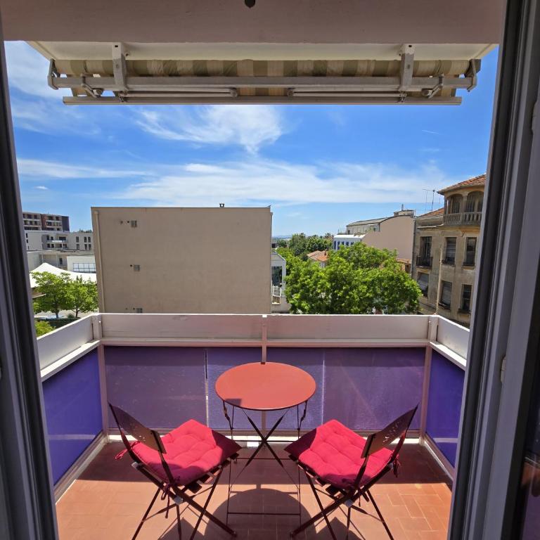 L'Heure Sud T3 T3 clim avec garage au centre-ville - Apartment mit 2 Schlafzimmern - 20