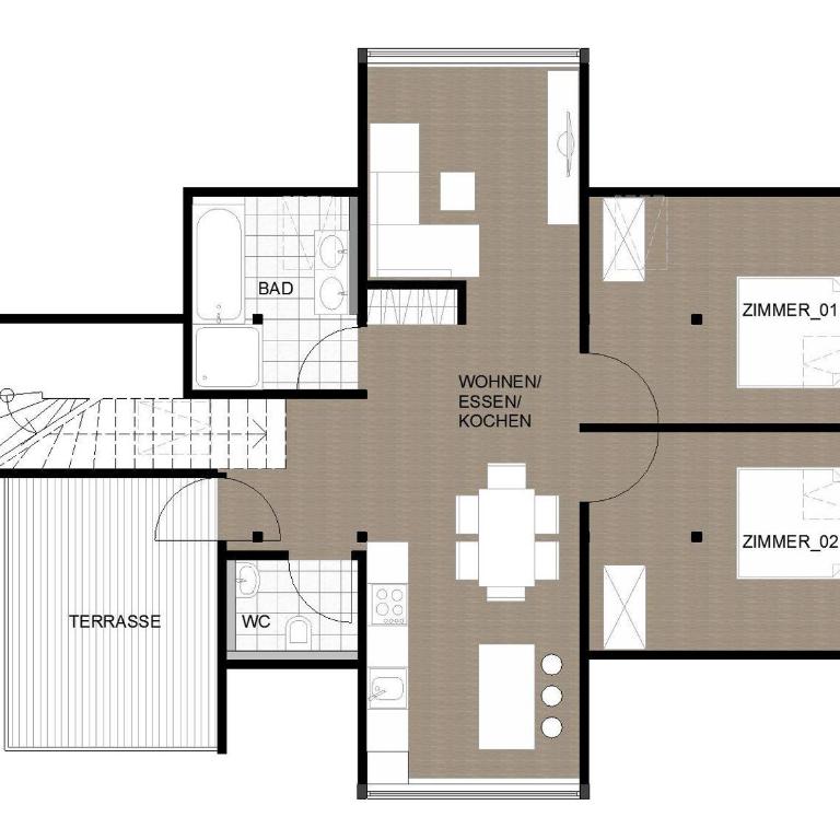 Villa Blau - Apartment mit 2 Schlafzimmern und Badezimmer - 4