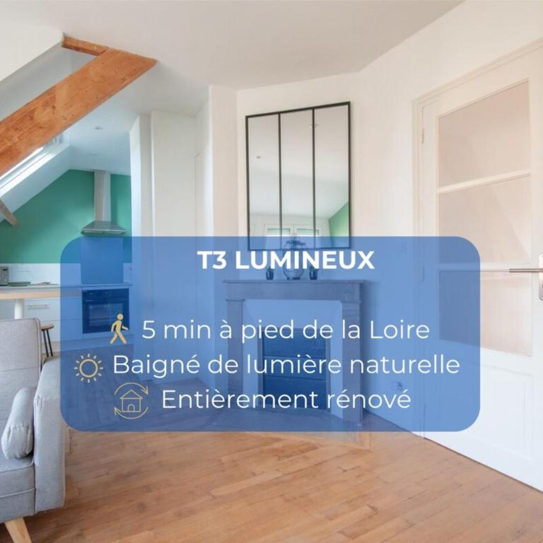 Bright 70m Apartment near City Center & the Loire - Apartment mit 2 Schlafzimmern - 1