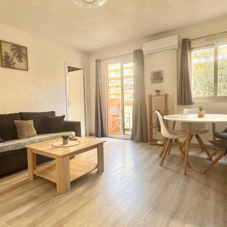 Méditerranée, 2 pièces très calme, clime, centre ville - Apartamento de 1 dormitorio - 1