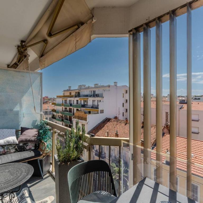 Le Mimosas - Studio Cannes centre - Vue mer Terrasse WIFI climatisation - Estudio - 3