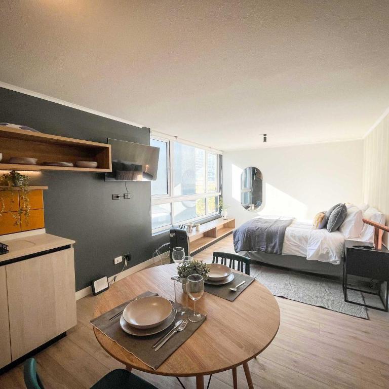HOM I A Pasos Del Metro Irarrazaval Studio 2 PAX - Apartamento - 49