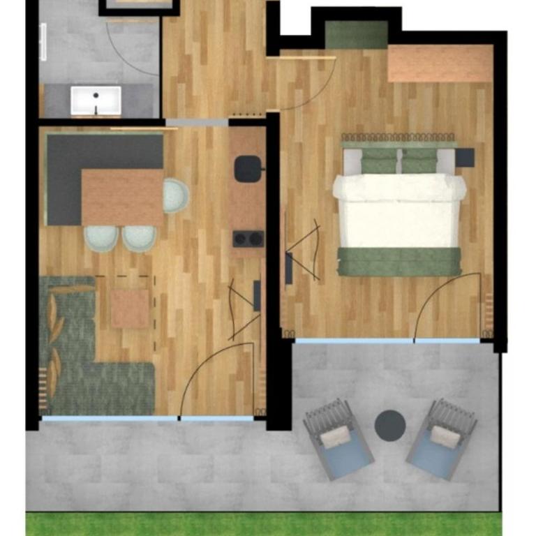 PACHMAIR 1453 apart resort - Modernes Apartment Deluxe mit GARTEN - 1 Schlafzimmer - 2