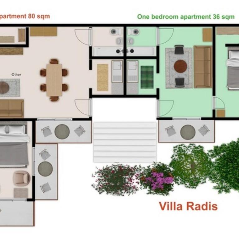 Villa Radis - Deluks Apartman sa 2 Spavaće Sobe i Balkonom - 2