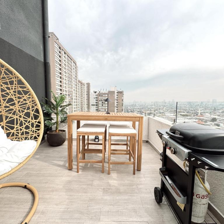 Espectacular vista I Terraza I Estacionamiento I Aire acondicionado I Ñuñoa - Apartamento de 1 dormitorio - 4