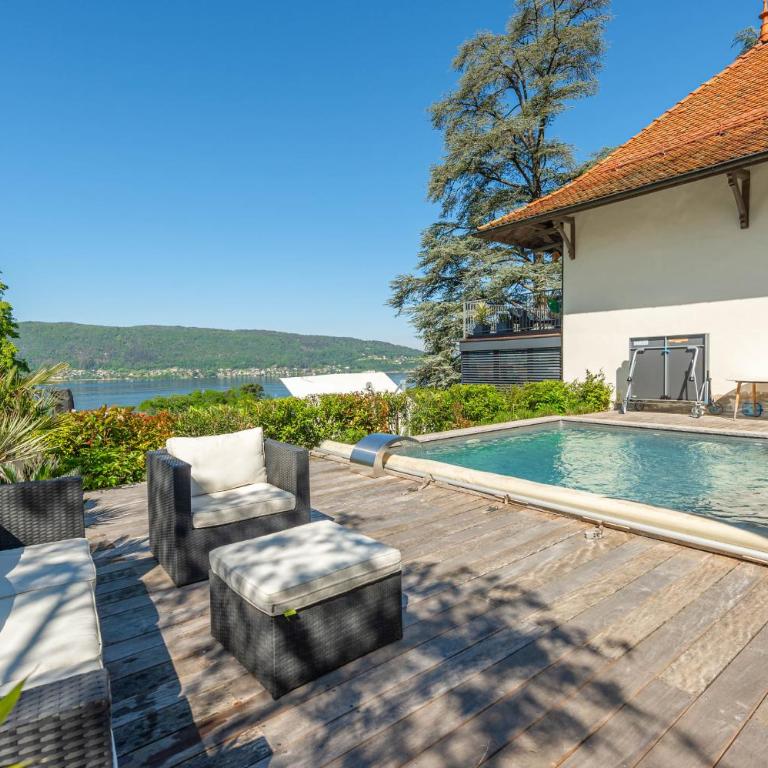 M062 Jolie villa Veyrier-du-lac avec Jacuzzi et vue sur lac - Maison 3 Chambres - 7