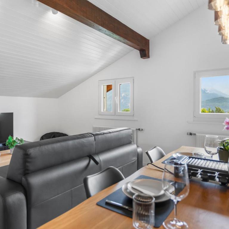 Attique rénové avec jacuzzi 6 pers à Savièse - Apartment mit 2 Schlafzimmern - 6