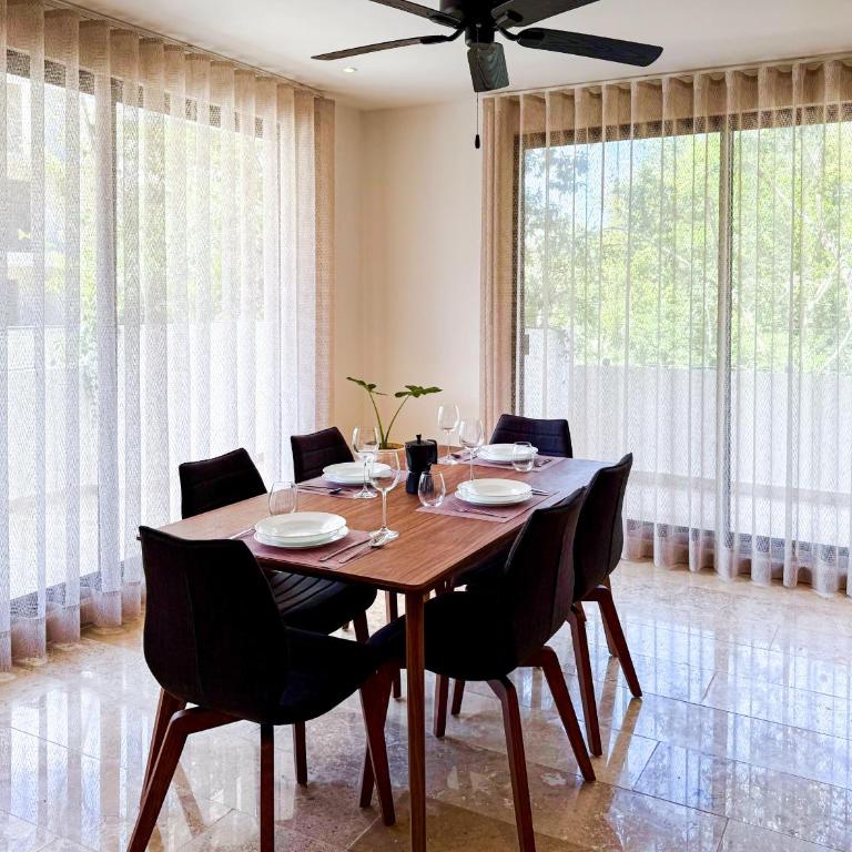 2BD with private Balcony & Jacuzzi Aldea Zama View - Two-Bedroom Apartment with Balcony - 4