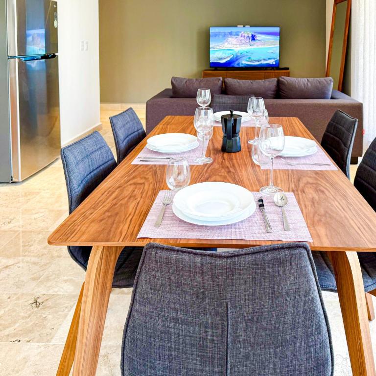 2BD with private Balcony & Jacuzzi Aldea Zama View - Two-Bedroom Apartment with Balcony - 32