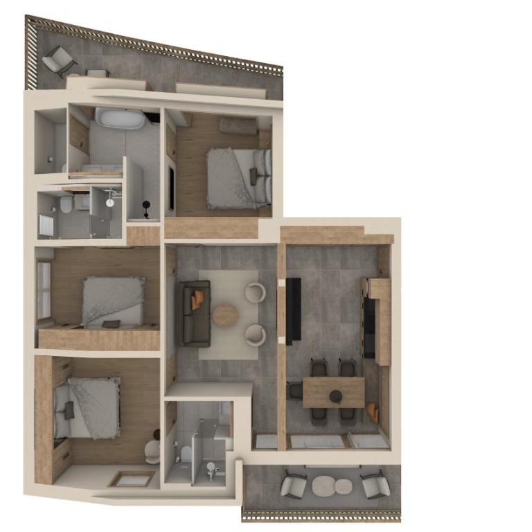 Sandhof Apartments - Apartment mit 3 Schlafzimmern - obere Etage - 6