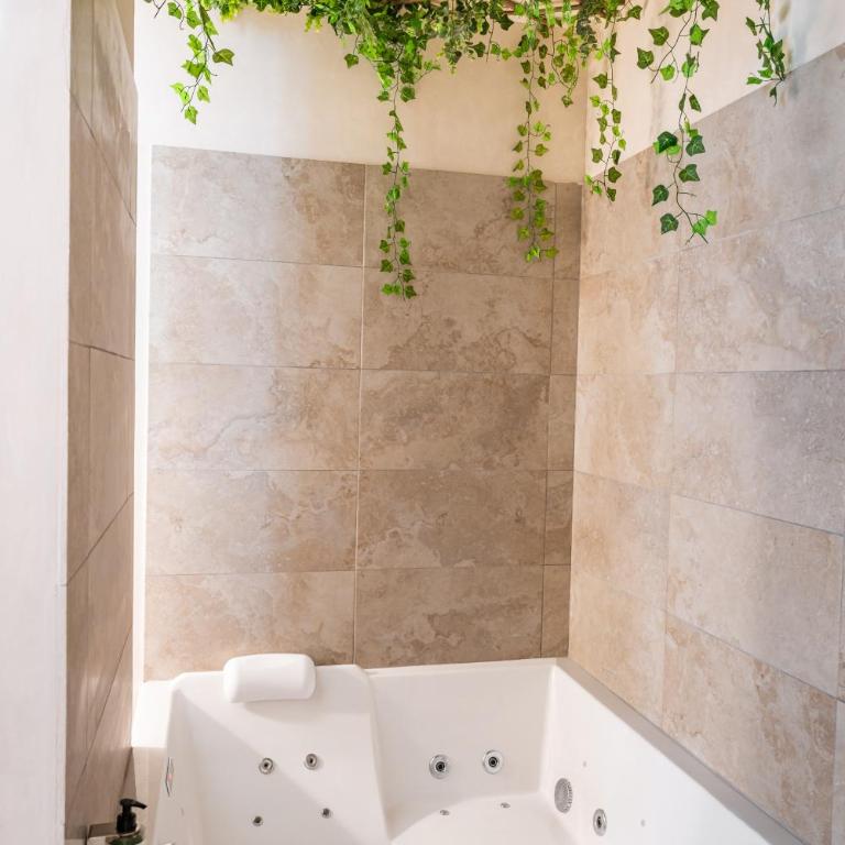 La Cour Secrète - Suite Bali - Escapade balinaise romantique - Balnéo privée - Spacieuse et tamisée - cœur de ville Carpentras - Appartement 1 Chambre avec Baignoire Spa - 4