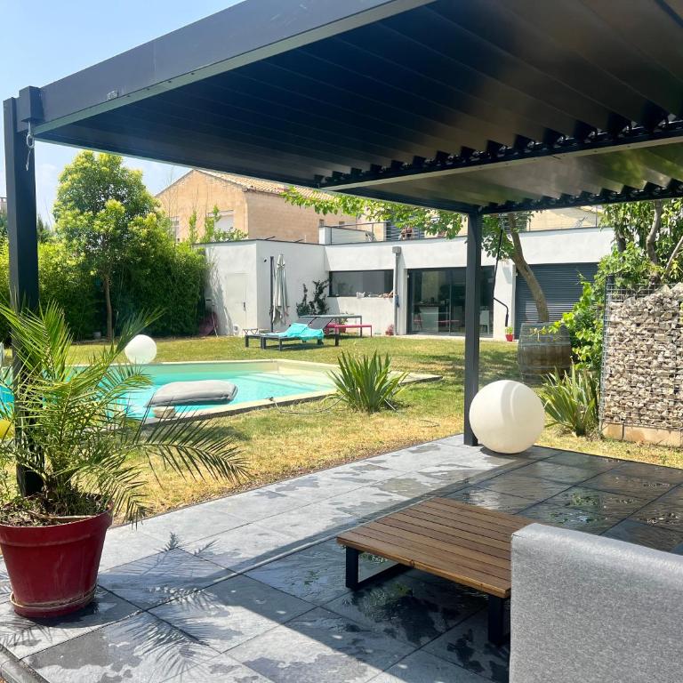 Maison moderne Avignon pour 6 pers Piscine privée - Villa mit 3 Schlafzimmern - 3