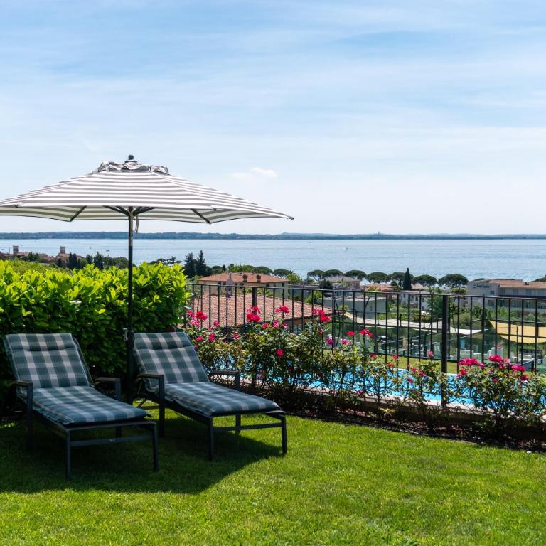Ausblick Lazise Gardasee - Ferienhaus mit Seeblick, Infinity Pool, Garten und Garage - Casa con 2 Camere da Letto - 89