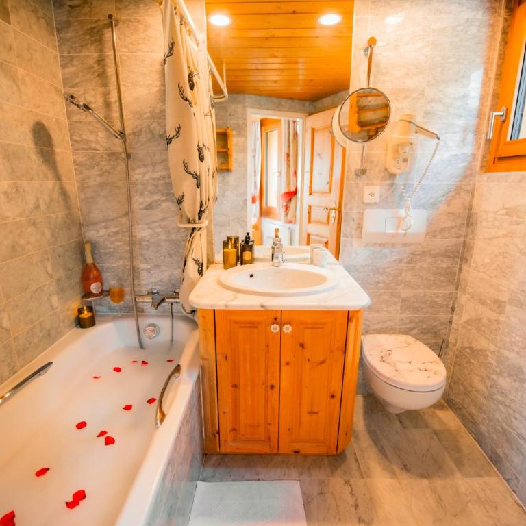 Clouds Studio Alpin Luxury View and Pool - Apartment mit 1 Schlafzimmer, Balkon und Bergblick - 9
