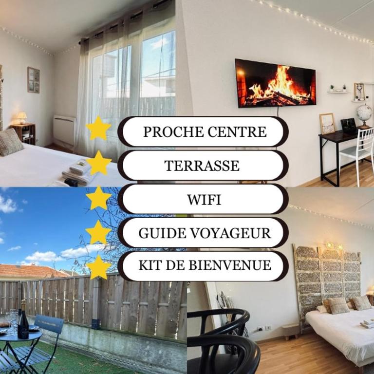 Bruyant studio proche centre, terrasse et parking - Appartamento con 2 Camere da Letto - 16