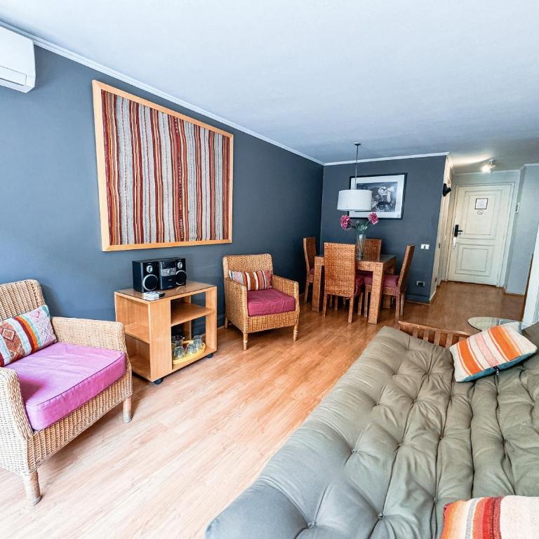 Mall Costanera Center, Sofá cama, estacionamiento, Aire acondicionado, Piscina , terraza - Apartamento de 1 dormitorio - 12