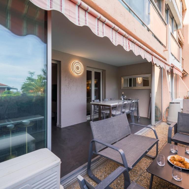 Cannes plage - avec terrasse, vue, mer, piscine, plage, garage - Apartment mit 2 Schlafzimmern - 12