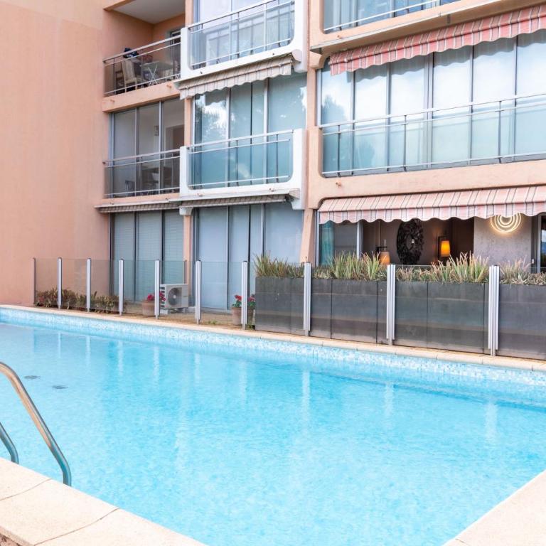 Cannes plage - avec terrasse, vue, mer, piscine, plage, garage - Apartment mit 2 Schlafzimmern - 1