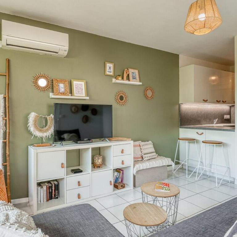 Appartement La Fossette , 4 personnes, 5mn de la plage, WIFI, climatisation, parking, terrasse sans vis-à-vis - Familienstudio - 14