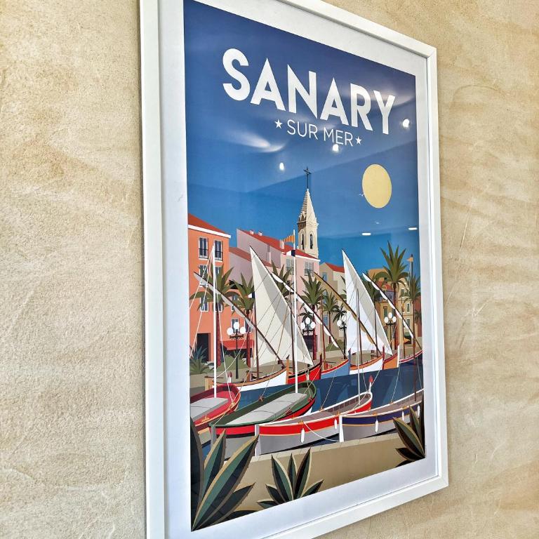 Studio L'Azur, Sanary centre avec parking, Vue mer, Climatisation - Studio mit Meerblick - 19