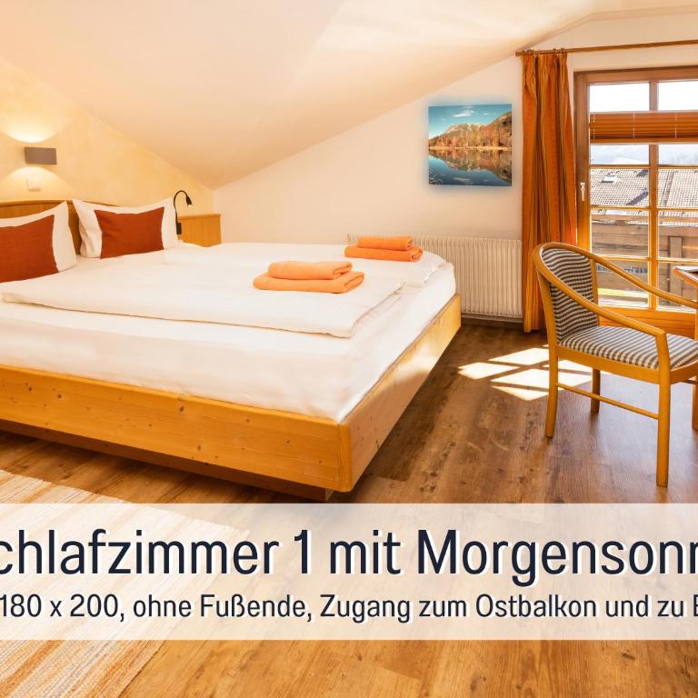 Biohof Burger, 3 sonnige Fewo, alle mit Balkon, Spielzimmer, Grillhütte, 7 km vor Oberstdorf - Apartment mit 2 Schlafzimmern - 16