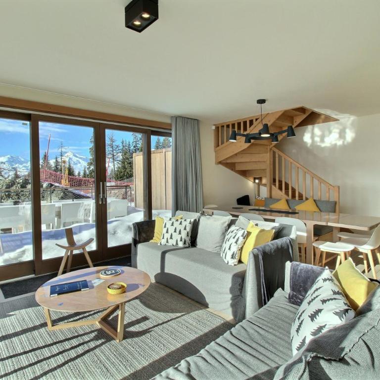 ARC 1600, Résidence Premium LE RIDGE, Appartement 12 personnes Duplex Vue Montagne - Ski aux pieds - Sauna, Hammam, Piscine intérieure chauffée, Salle de sport & fitness - Premium Apartment mit 5 Schlafzimmern - 13