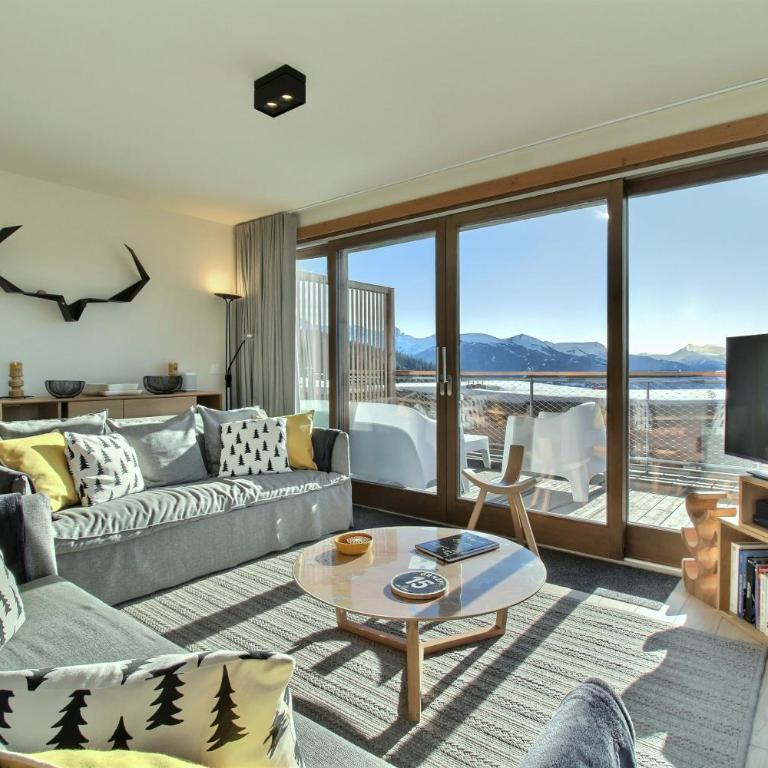 ARC 1600, Résidence Premium LE RIDGE, Appartement 12 personnes Duplex Vue Montagne - Ski aux pieds - Sauna, Hammam, Piscine intérieure chauffée, Salle de sport & fitness - Premium Apartment mit 5 Schlafzimmern - 10