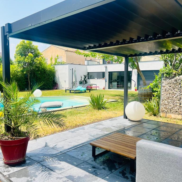 Maison moderne Avignon pour 6 pers Piscine privée - Villa mit 3 Schlafzimmern - 1