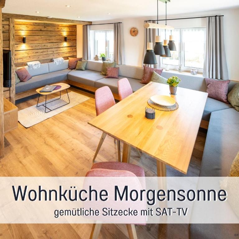 Ferienhof Eger - entspannter Urlaub mit Baby & Kleinkind - wahlweise top modern oder günstige Fewos - ruhig am Ende der Straße - Kälbchen füttern - Traktor fahren - Freie Fahrt mit den Hörnerbahnen in Sommersaison - E-Ladestation - E-bike Verleih ab Hof - Apartment mit 3 Schlafzimmern und Bergblick - 9