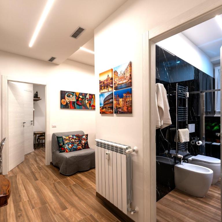 BOHEMIAN PIGNETO RHOME - 2 bdr 2 bath family friendly comfort & elegance - Colosseum at 4 metro stops - Secure & vibrant area, Pigneto metro & historic car free Island at 10 min walk - Easy access to Termini, La Sapienza, Policlinico Umberto I - Appartamento - 8