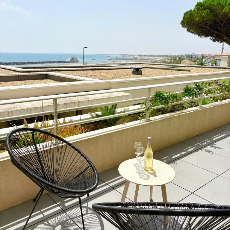 #Sète Front de mer Piscine Box privé Clim - Apartment mit 2 Schlafzimmern - 9