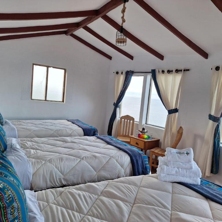 Kalluchi Ecolodge-Sun Island Titicaca Lake BOLIVIA - Habitación Triple con vistas al lago - 3