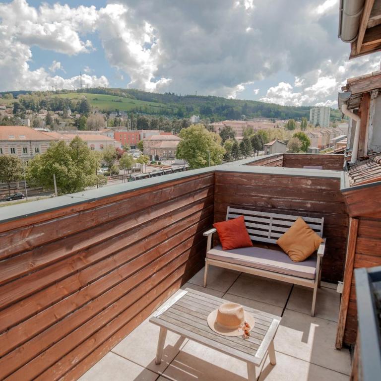 Le Nid- Balcon jolie vue - St Etienne-sud - Appartamento con 1 Camera da Letto con Vista - 10