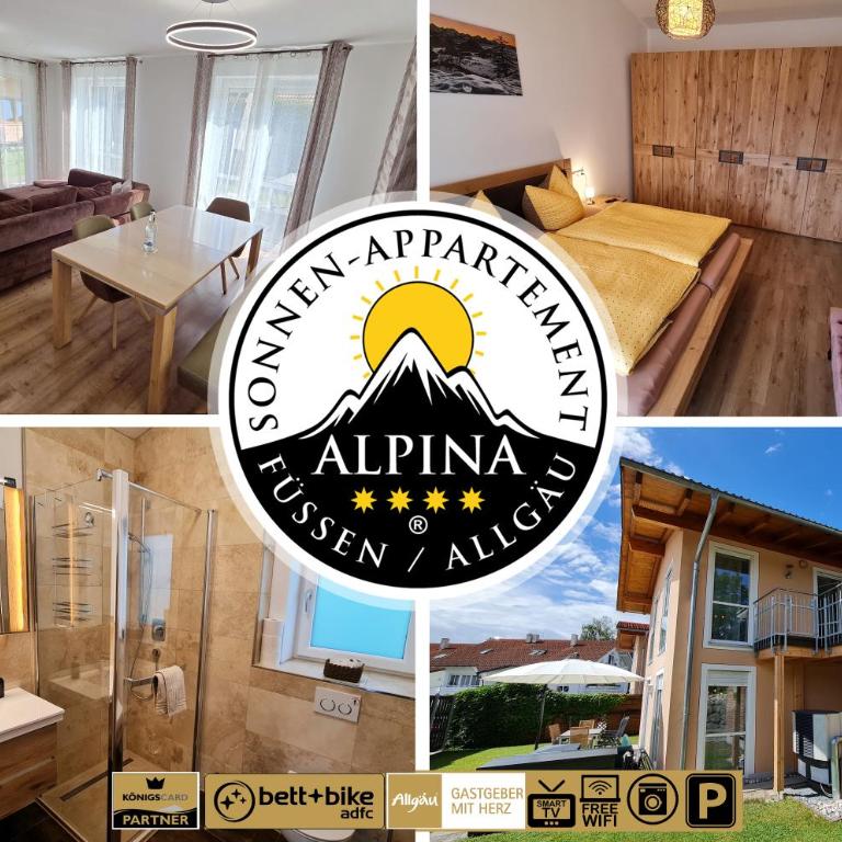 Alpina Sonnen-Appartements Füssen incl XL-Sonnen-Terrasse & Königscard - Apartment mit 2 Schlafzimmern - 1